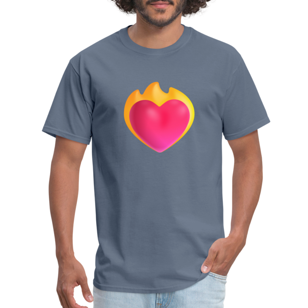 ❤️‍🔥 Heart on Fire (Microsoft Fluent) Unisex Classic T-Shirt - denim