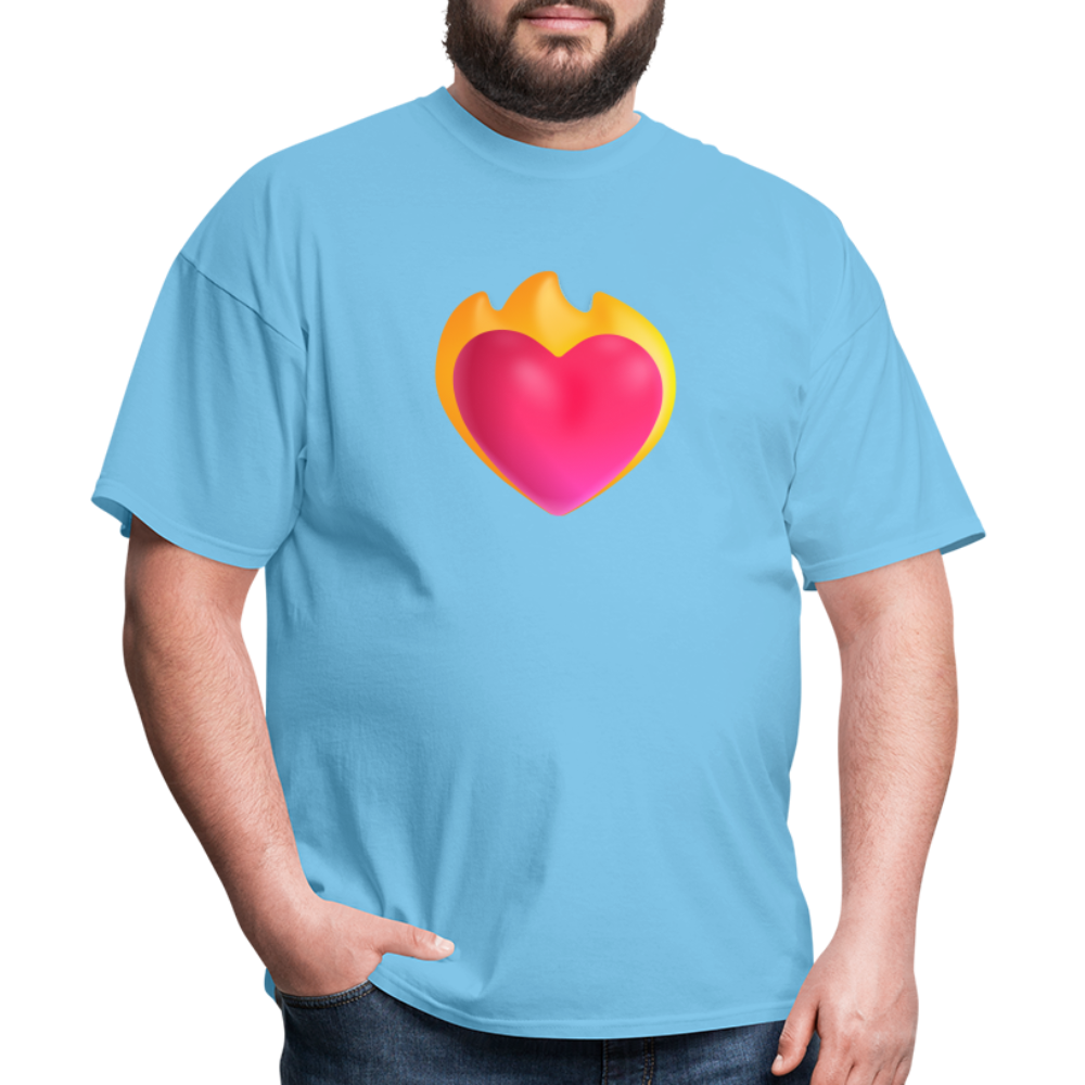 ❤️‍🔥 Heart on Fire (Microsoft Fluent) Unisex Classic T-Shirt - aquatic blue