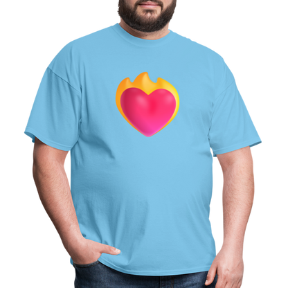 ❤️‍🔥 Heart on Fire (Microsoft Fluent) Unisex Classic T-Shirt - aquatic blue