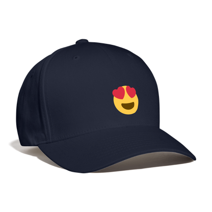 😍 Smiling Face with Heart-Eyes (Twemoji) Baseball Cap - navy