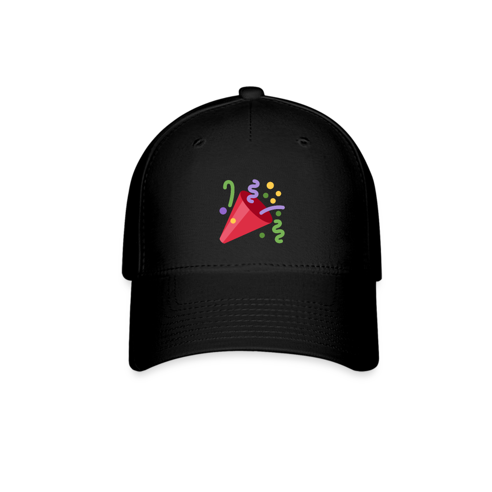 🎉 Party Popper (Twemoji) Baseball Cap - black