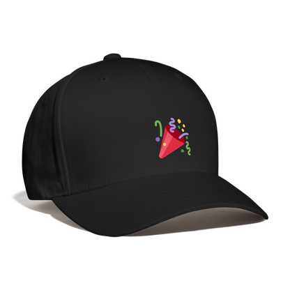 🎉 Party Popper (Twemoji) Baseball Cap - black