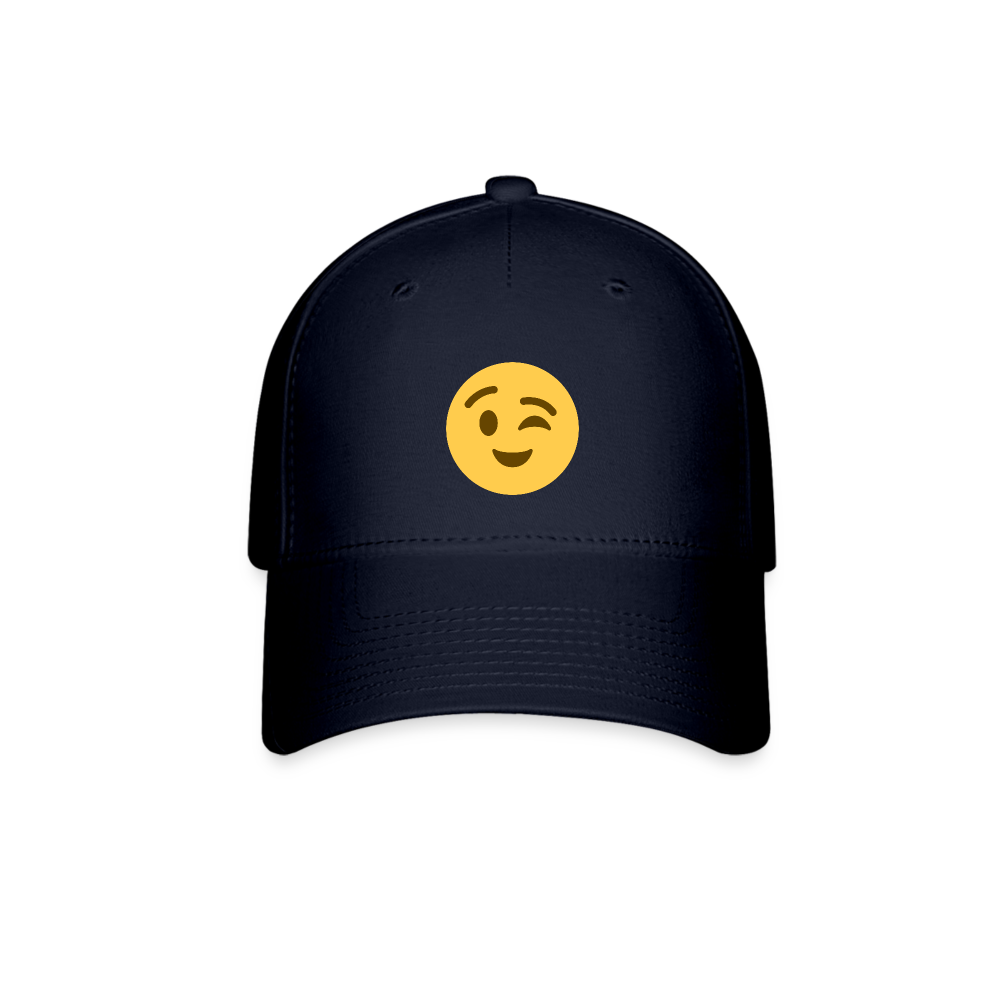 😉 Winking Face (Twemoji) Baseball Cap - navy