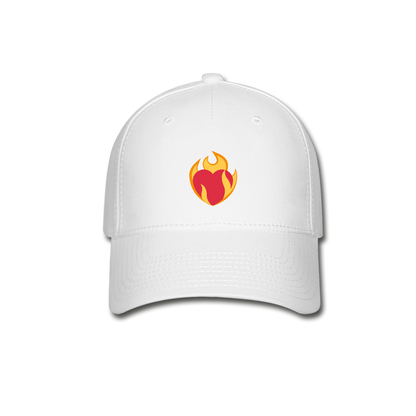 ❤️‍🔥 Heart on Fire (Twemoji) Baseball Cap - white