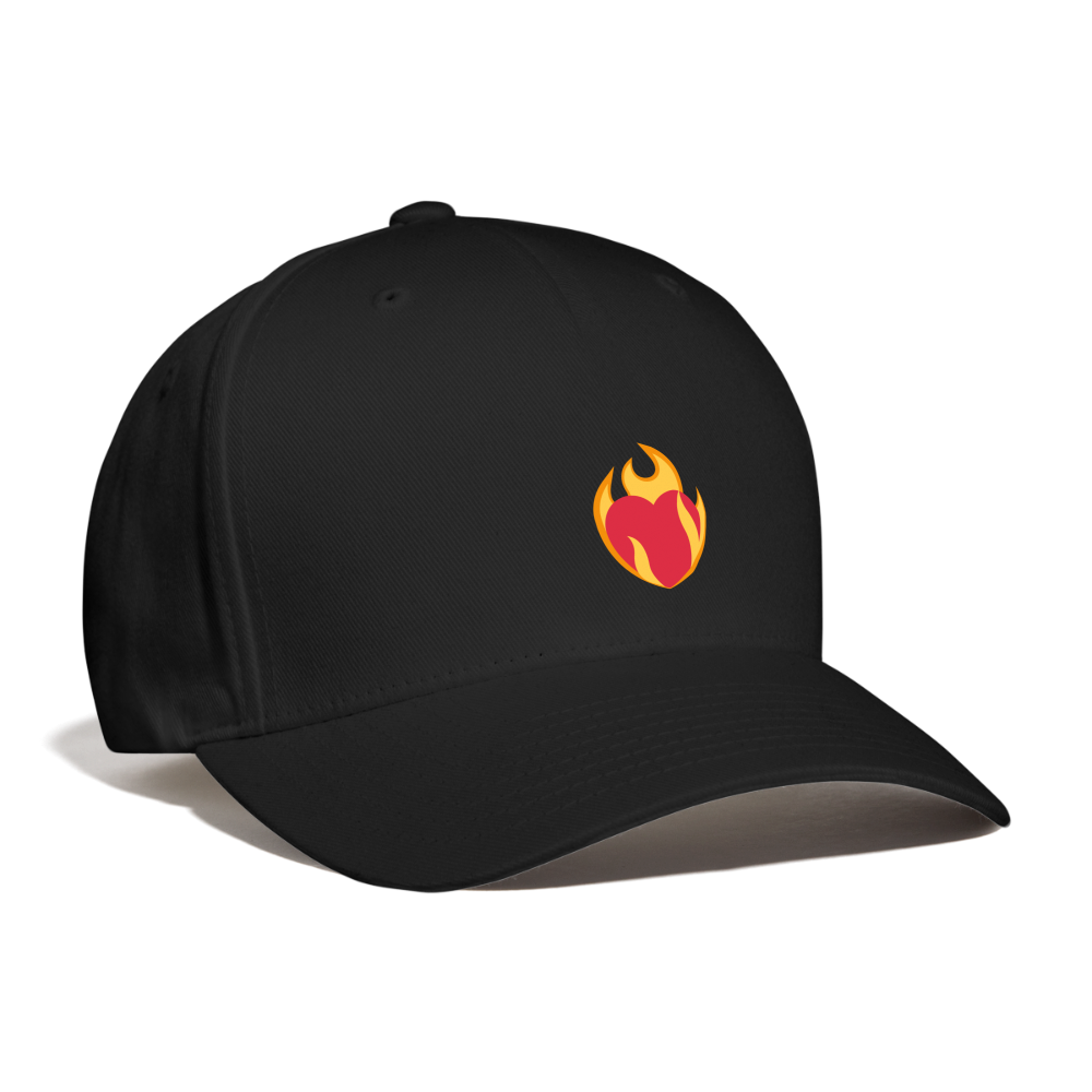 ❤️‍🔥 Heart on Fire (Twemoji) Baseball Cap - black