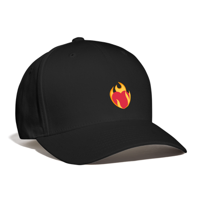 ❤️‍🔥 Heart on Fire (Twemoji) Baseball Cap - black