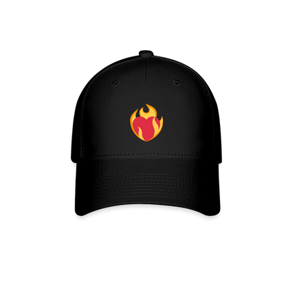 ❤️‍🔥 Heart on Fire (Twemoji) Baseball Cap - black