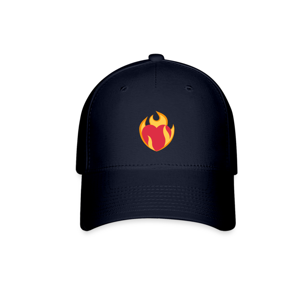 ❤️‍🔥 Heart on Fire (Twemoji) Baseball Cap - navy