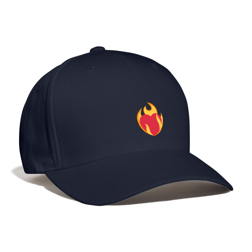 ❤️‍🔥 Heart on Fire (Twemoji) Baseball Cap - navy