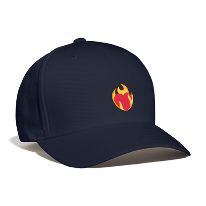 ❤️‍🔥 Heart on Fire (Twemoji) Baseball Cap - navy