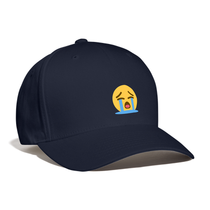 😭 Loudly Crying Face (Twemoji) Baseball Cap - navy