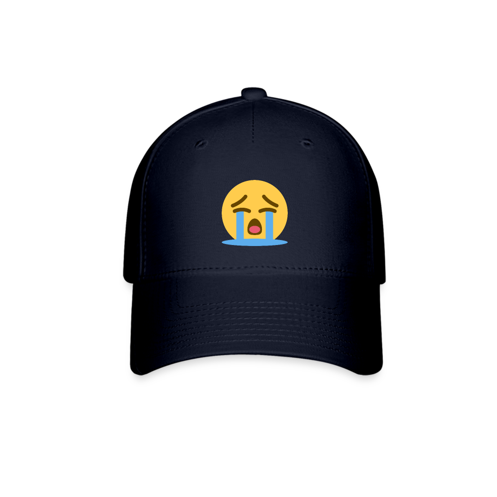 😭 Loudly Crying Face (Twemoji) Baseball Cap - navy