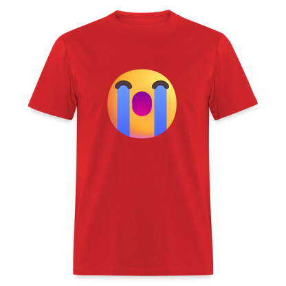 😭 Loudly Crying Face (Microsoft Fluent) Unisex Classic T-Shirt - red