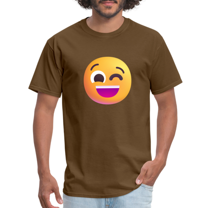 😉 Winking Face (Microsoft Fluent) Unisex Classic T-Shirt - brown