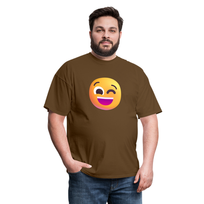 😉 Winking Face (Microsoft Fluent) Unisex Classic T-Shirt - brown