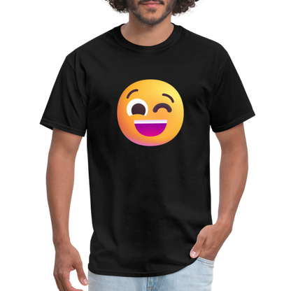 😉 Winking Face (Microsoft Fluent) Unisex Classic T-Shirt - black