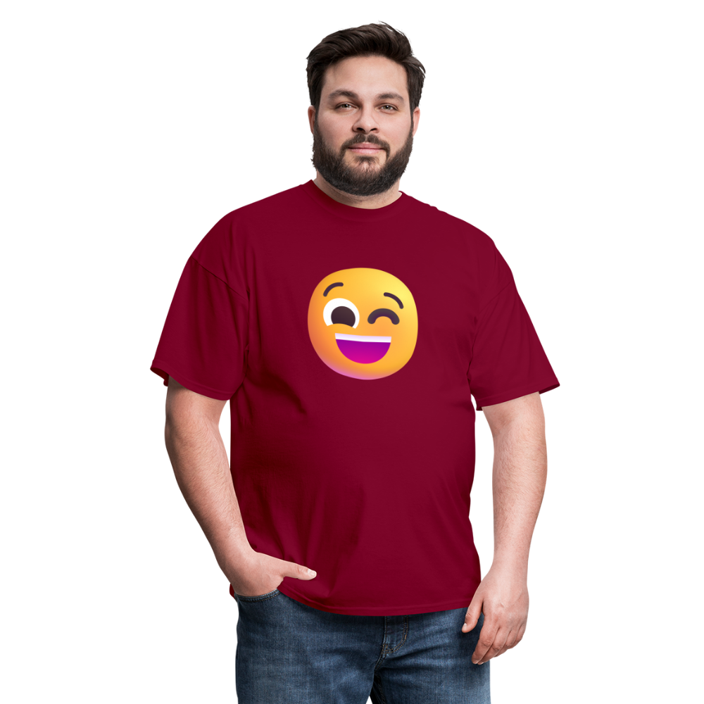 😉 Winking Face (Microsoft Fluent) Unisex Classic T-Shirt - burgundy