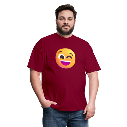 😉 Winking Face (Microsoft Fluent) Unisex Classic T-Shirt - burgundy