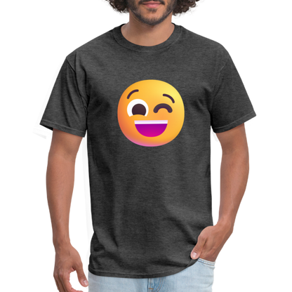 😉 Winking Face (Microsoft Fluent) Unisex Classic T-Shirt - heather black