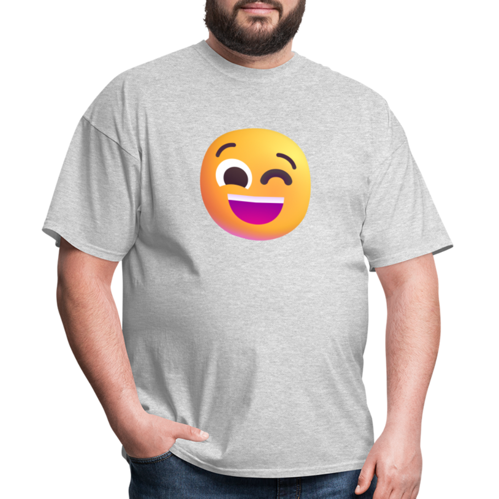 😉 Winking Face (Microsoft Fluent) Unisex Classic T-Shirt - heather gray