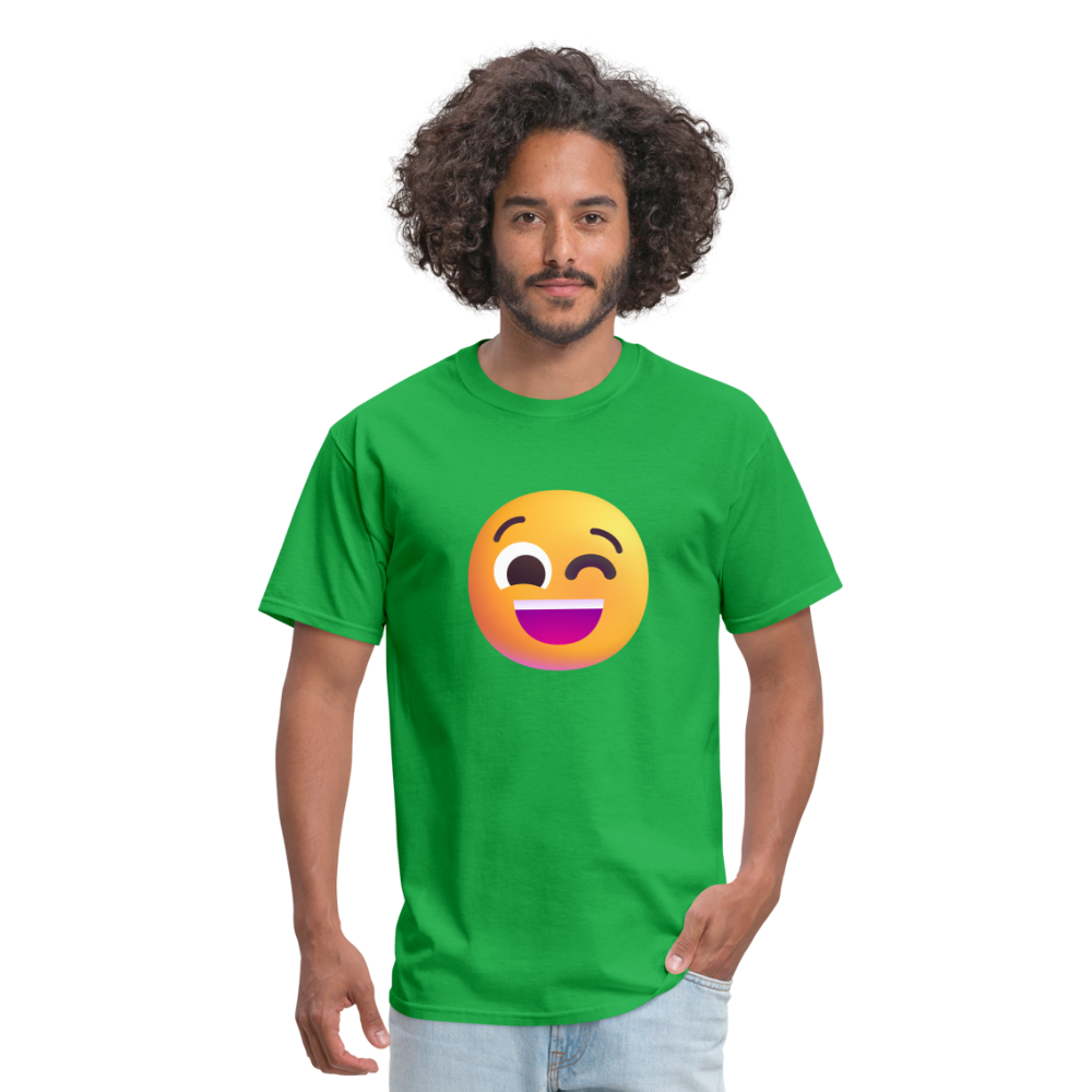 😉 Winking Face (Microsoft Fluent) Unisex Classic T-Shirt - bright green