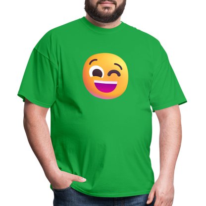 😉 Winking Face (Microsoft Fluent) Unisex Classic T-Shirt - bright green