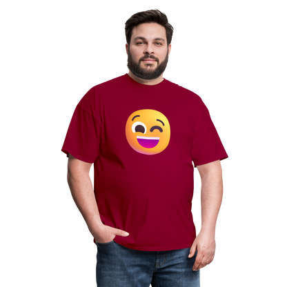 😉 Winking Face (Microsoft Fluent) Unisex Classic T-Shirt - dark red