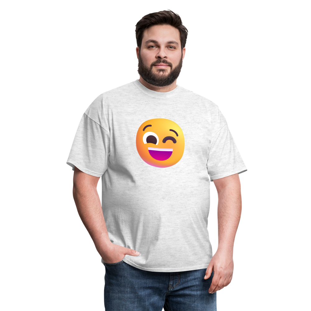 😉 Winking Face (Microsoft Fluent) Unisex Classic T-Shirt - light heather gray