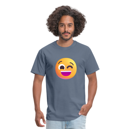 😉 Winking Face (Microsoft Fluent) Unisex Classic T-Shirt - denim