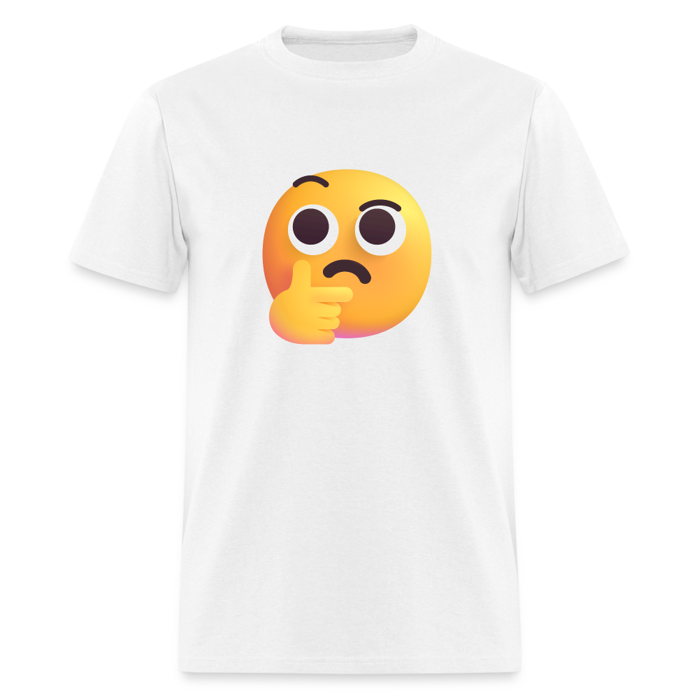 🤔 Thinking Face (Microsoft Fluent) Unisex Classic T-Shirt - white