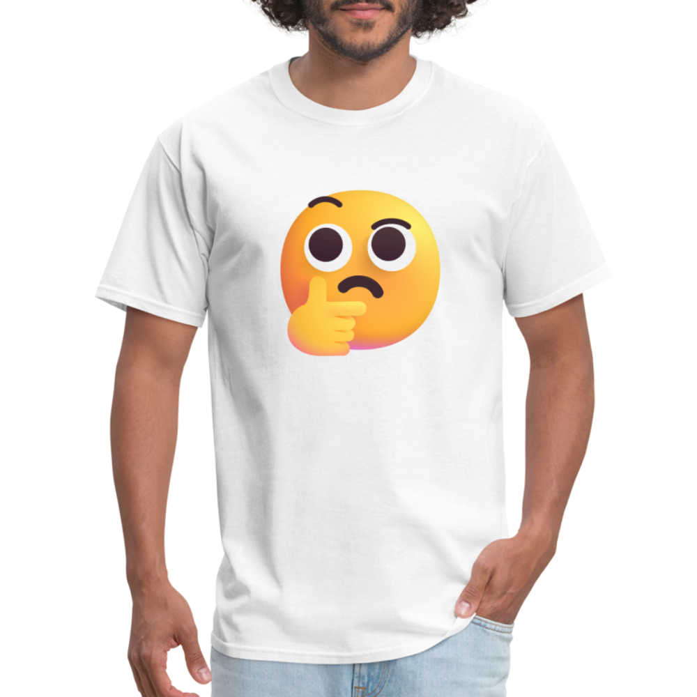 🤔 Thinking Face (Microsoft Fluent) Unisex Classic T-Shirt - white