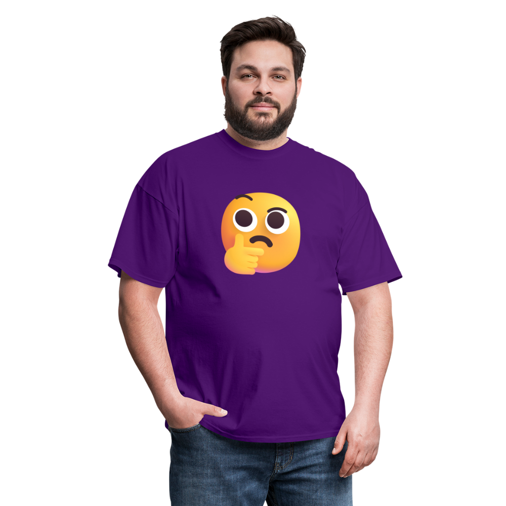 🤔 Thinking Face (Microsoft Fluent) Unisex Classic T-Shirt - purple