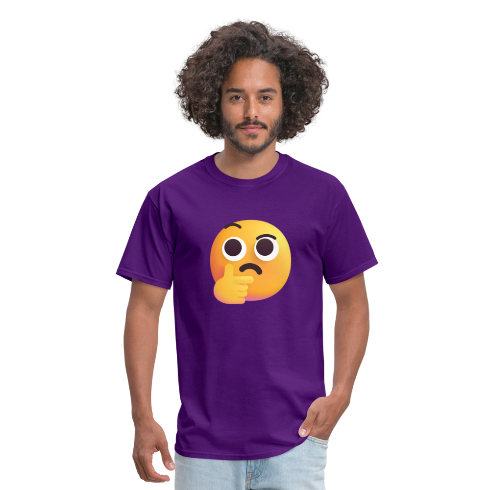 🤔 Thinking Face (Microsoft Fluent) Unisex Classic T-Shirt - purple