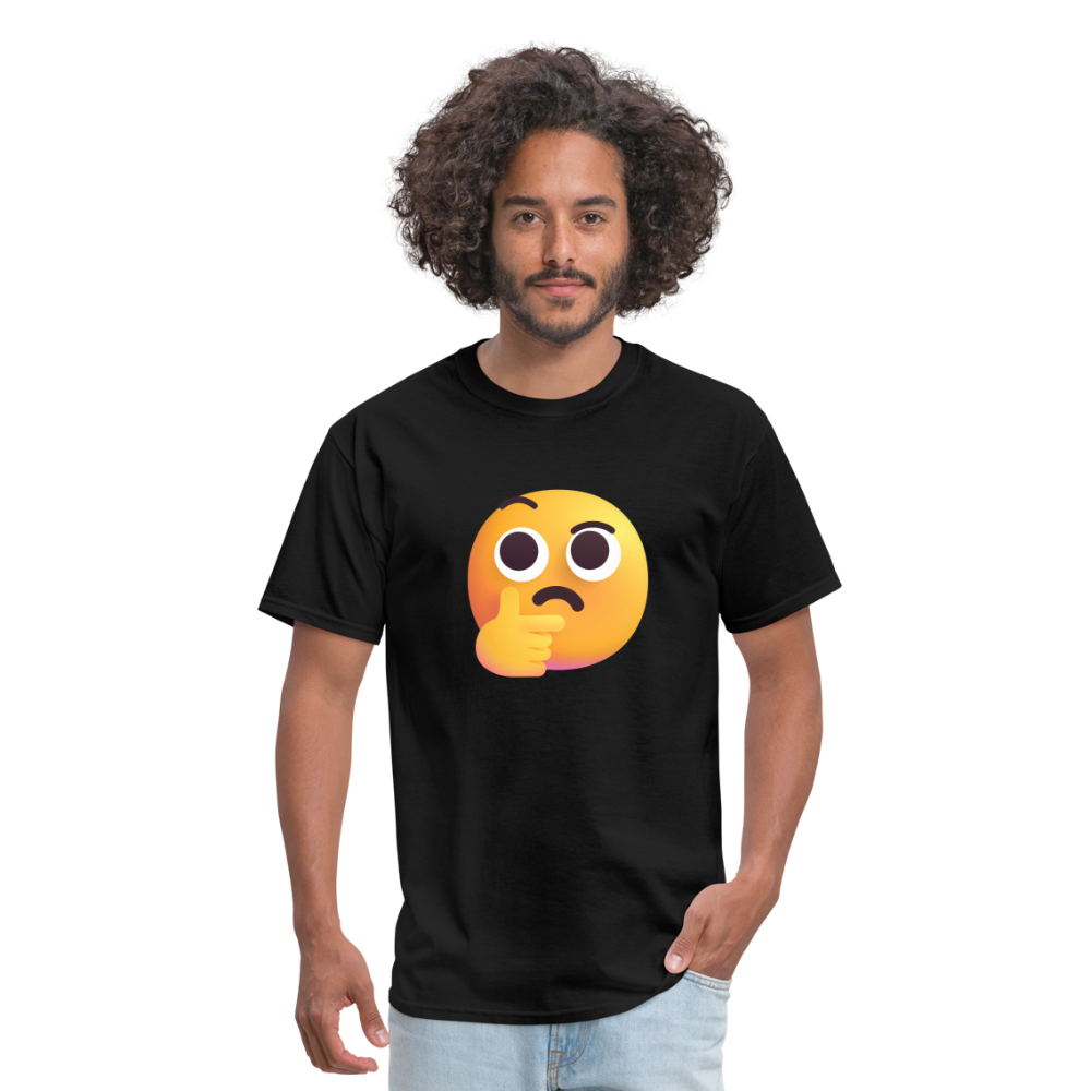 🤔 Thinking Face (Microsoft Fluent) Unisex Classic T-Shirt - black