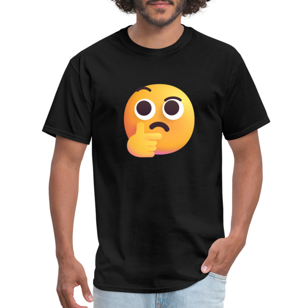 🤔 Thinking Face (Microsoft Fluent) Unisex Classic T-Shirt - black
