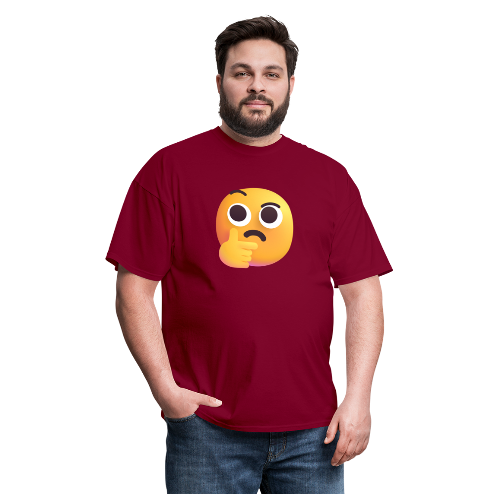 🤔 Thinking Face (Microsoft Fluent) Unisex Classic T-Shirt - burgundy