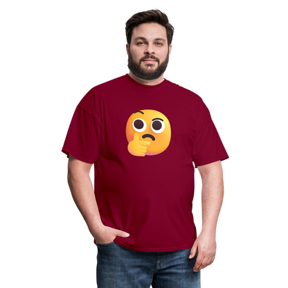 🤔 Thinking Face (Microsoft Fluent) Unisex Classic T-Shirt - burgundy