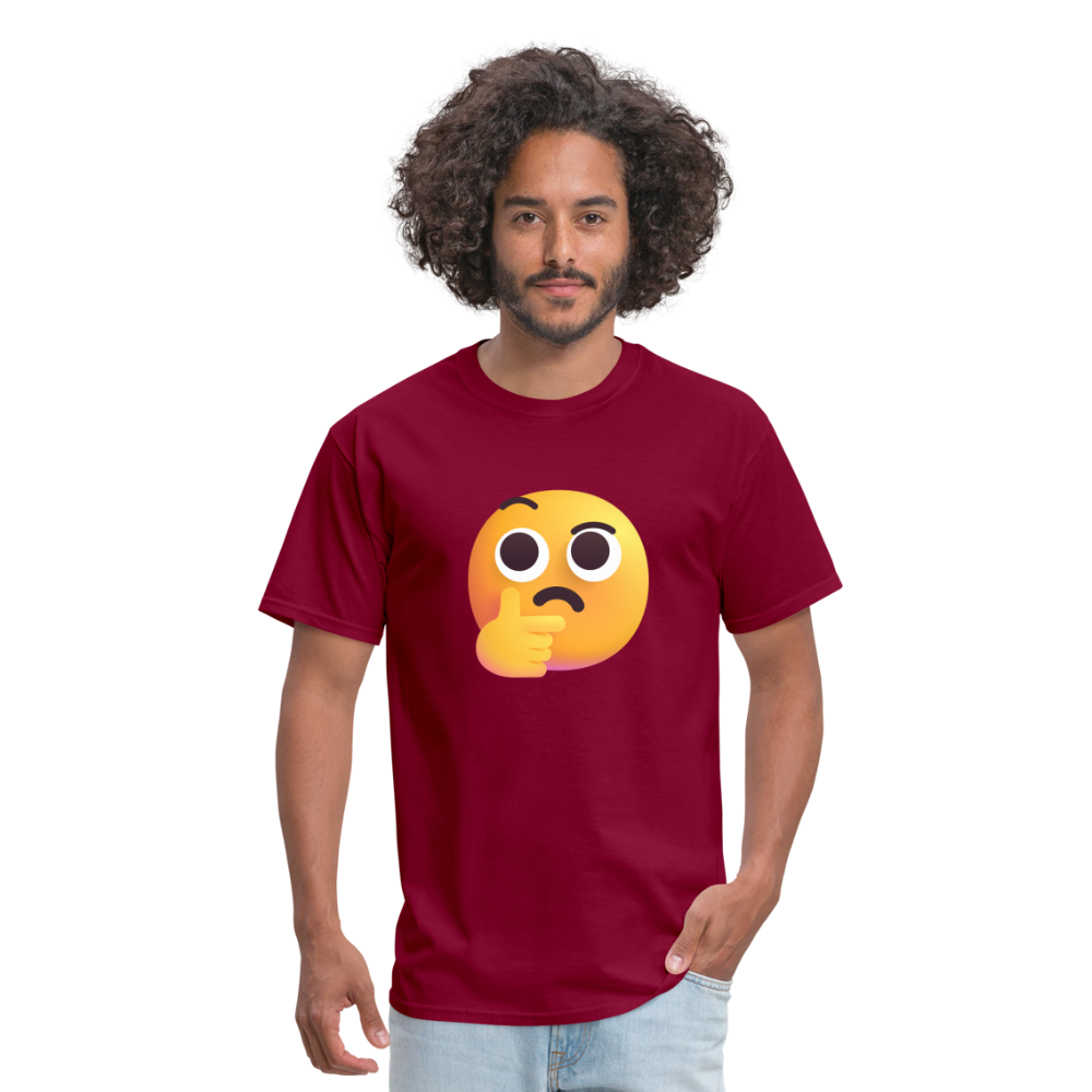 🤔 Thinking Face (Microsoft Fluent) Unisex Classic T-Shirt - burgundy