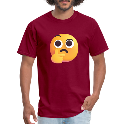 🤔 Thinking Face (Microsoft Fluent) Unisex Classic T-Shirt - burgundy