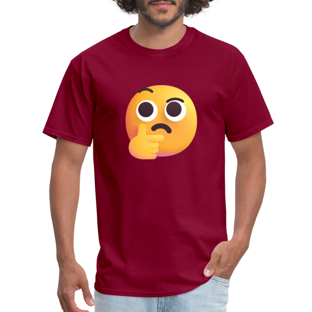 🤔 Thinking Face (Microsoft Fluent) Unisex Classic T-Shirt - burgundy