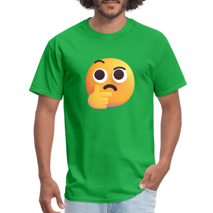 🤔 Thinking Face (Microsoft Fluent) Unisex Classic T-Shirt - bright green