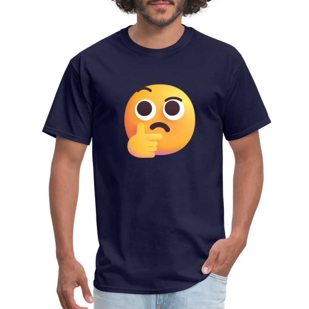 🤔 Thinking Face (Microsoft Fluent) Unisex Classic T-Shirt - navy