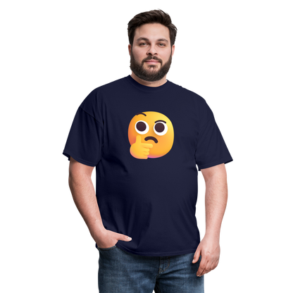 🤔 Thinking Face (Microsoft Fluent) Unisex Classic T-Shirt - navy