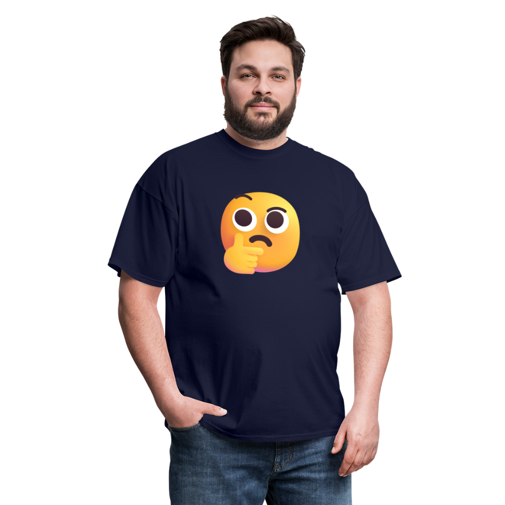 🤔 Thinking Face (Microsoft Fluent) Unisex Classic T-Shirt - navy