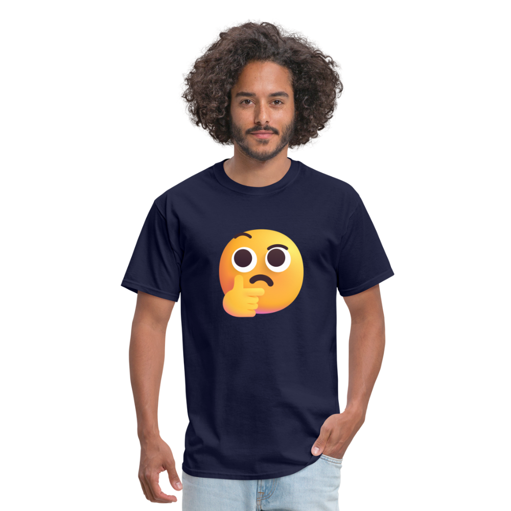 🤔 Thinking Face (Microsoft Fluent) Unisex Classic T-Shirt - navy