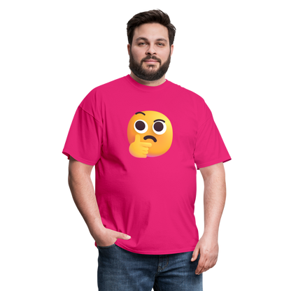 🤔 Thinking Face (Microsoft Fluent) Unisex Classic T-Shirt - fuchsia