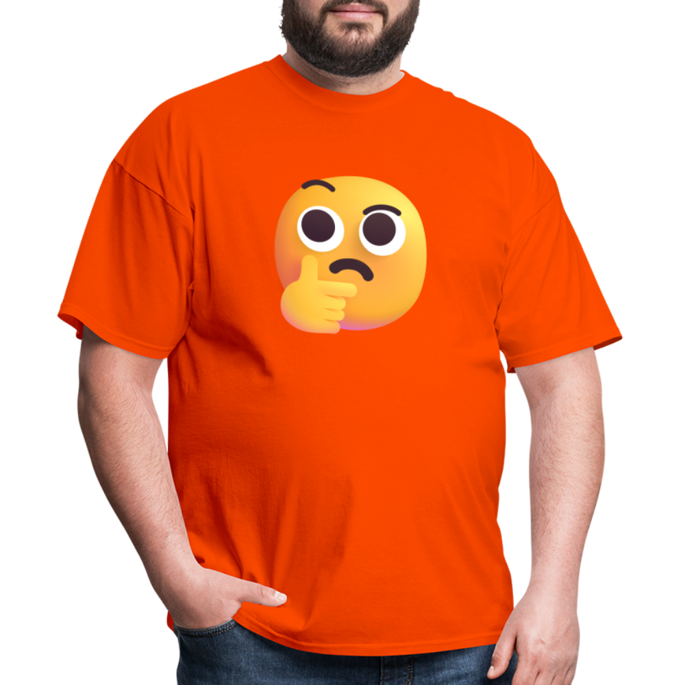 🤔 Thinking Face (Microsoft Fluent) Unisex Classic T-Shirt - orange