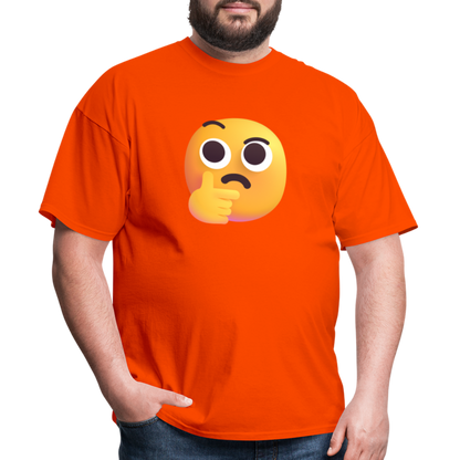 🤔 Thinking Face (Microsoft Fluent) Unisex Classic T-Shirt - orange