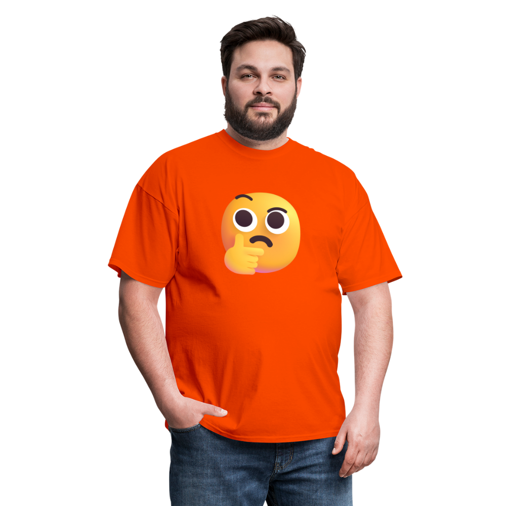 🤔 Thinking Face (Microsoft Fluent) Unisex Classic T-Shirt - orange