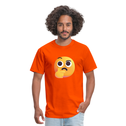 🤔 Thinking Face (Microsoft Fluent) Unisex Classic T-Shirt - orange